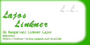 lajos linkner business card